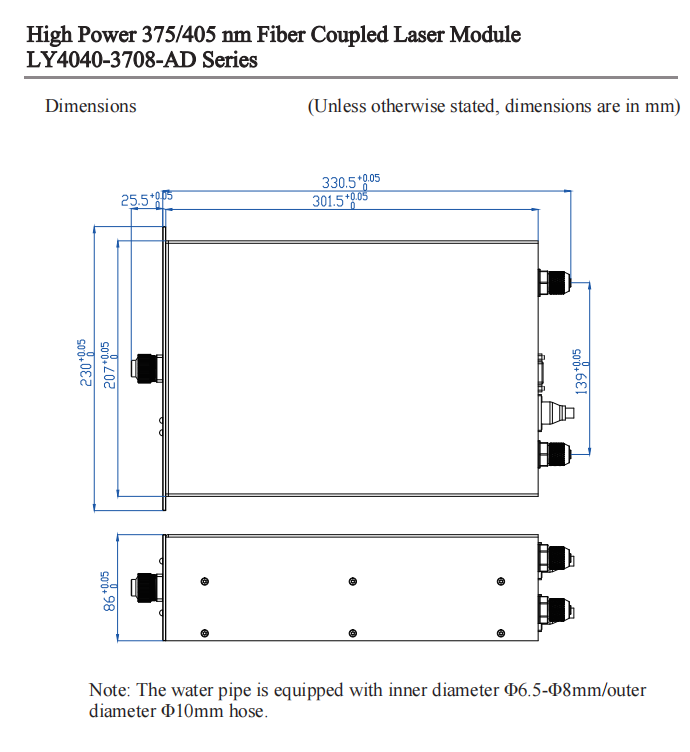 Fiber Coupled Diode Laser Module Module laser à diode couplée à fibre