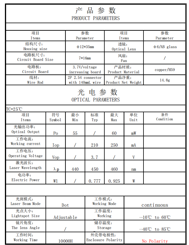 60mW blue Laser Module Module laser bleu 60 mW2