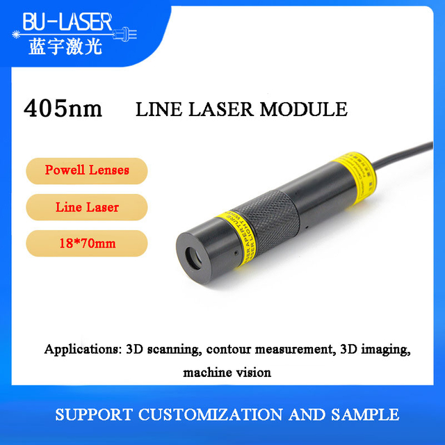 Powell Line Laser 405NM 80MW 100MW MODULE LASER BLUE LINE POUR INSPECTION 3D