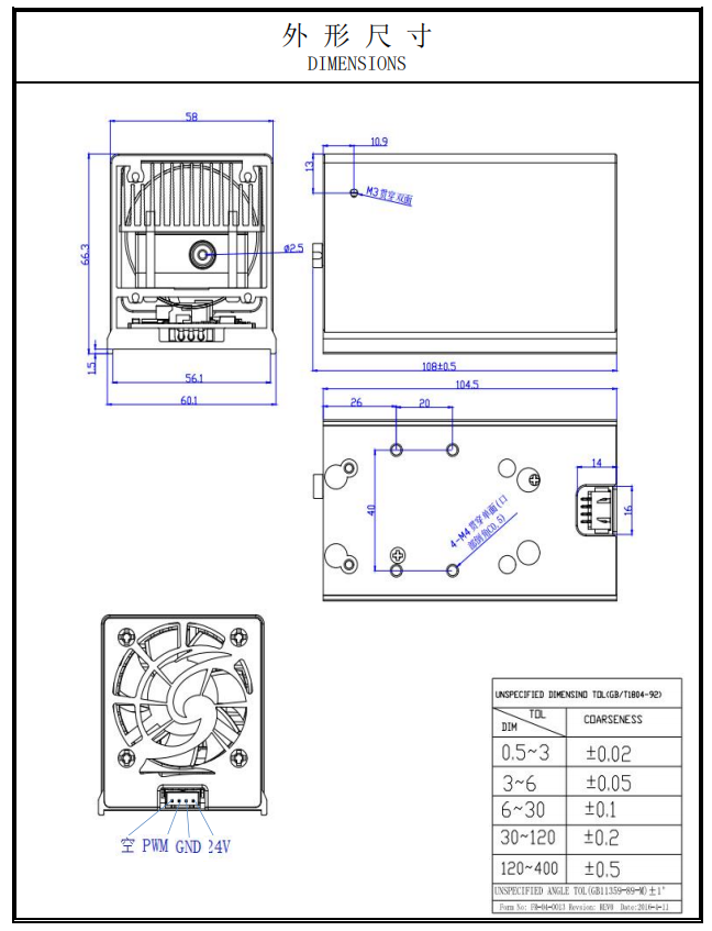Module laser 425 nm 5 W